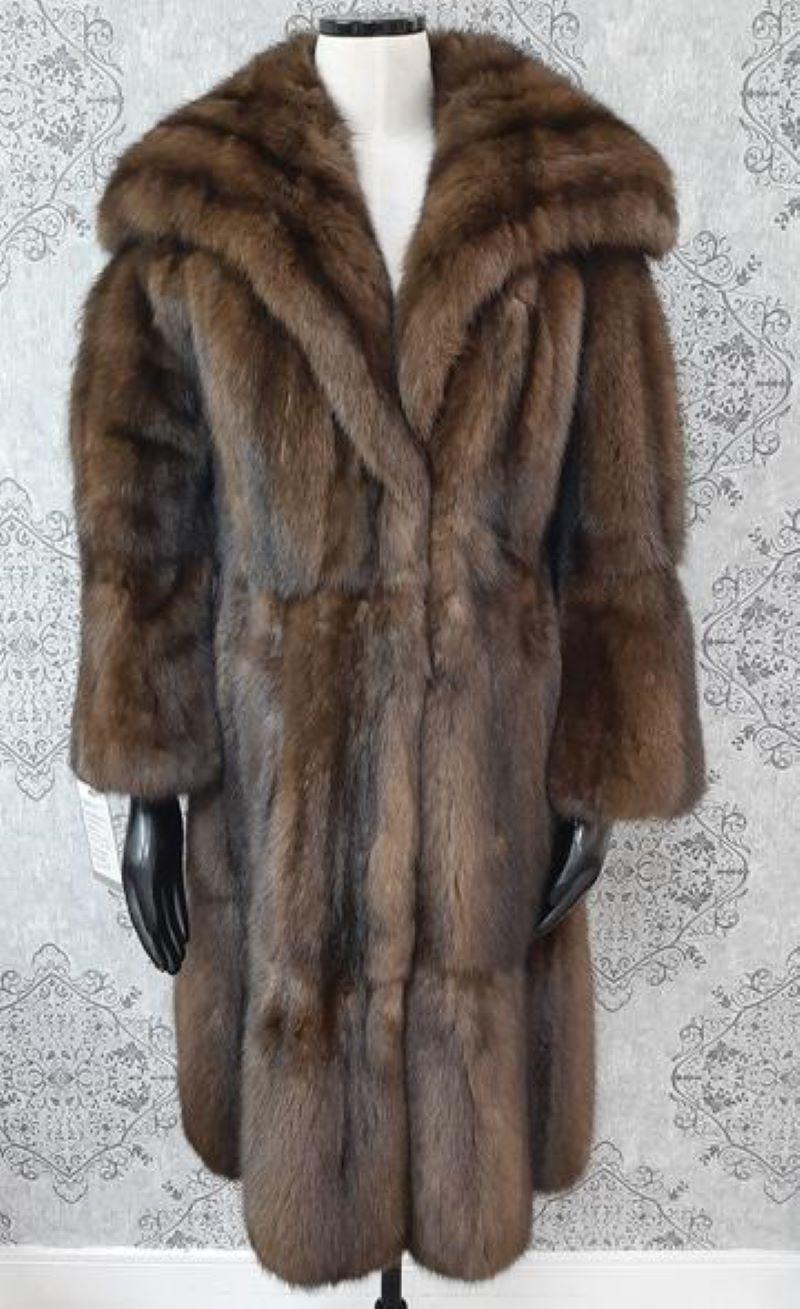 Unused Christian Dior Sable fur coat size 8 For Sale at 1stDibs