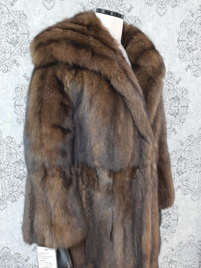Black Unused Christian Dior Sable fur coat size 8 For Sale