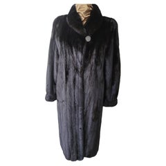 Brand new Carolina Herrera Female Black Mink Fur Swing Coat (Size 16-XL)