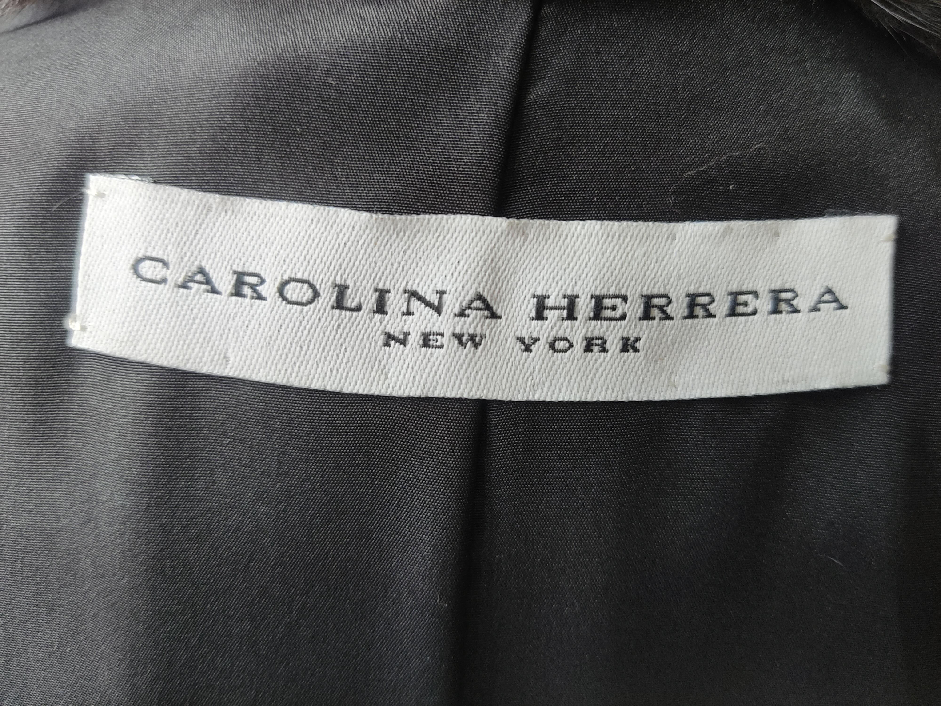 Brandneuer Carolina Herrera weiblicher schwarzer Nerzpelz-Swing-Mantel (Größe 16 XL) im Angebot 6