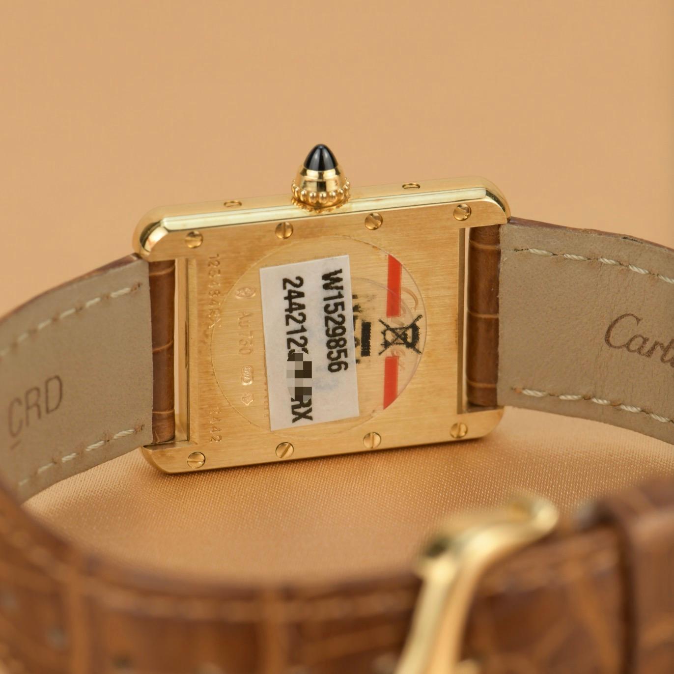 Brand New Cartier Tank Louis Small Model 18k Yellow Gold Watch W1529856 8