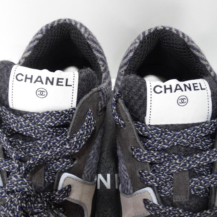 chanel low top trainer suede
