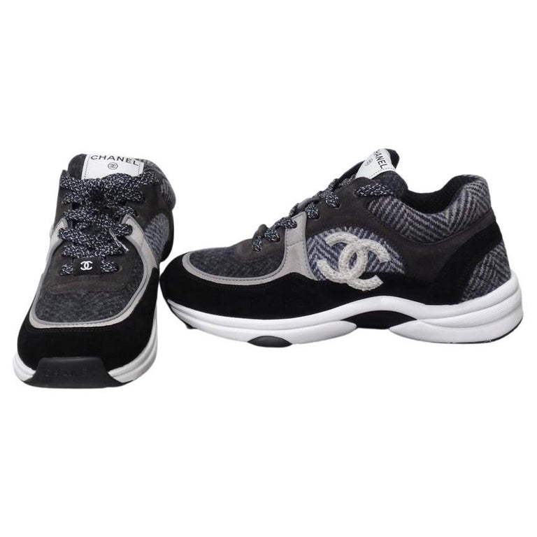 Chanel Low Top Trainer - 3 For Sale on 1stDibs  chanel low trainers, chanel  low top trainer cc dark grey, chanel trainers