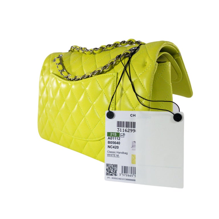 Brand New Chanel Neon Lambskin Medium Classic Flap For Sale at 1stDibs