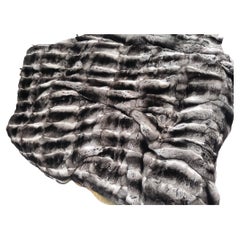 Used Brand new Chinchilla Fur Blanket (Queen Size 75X60") 65, 000$ tags Loro Piana 