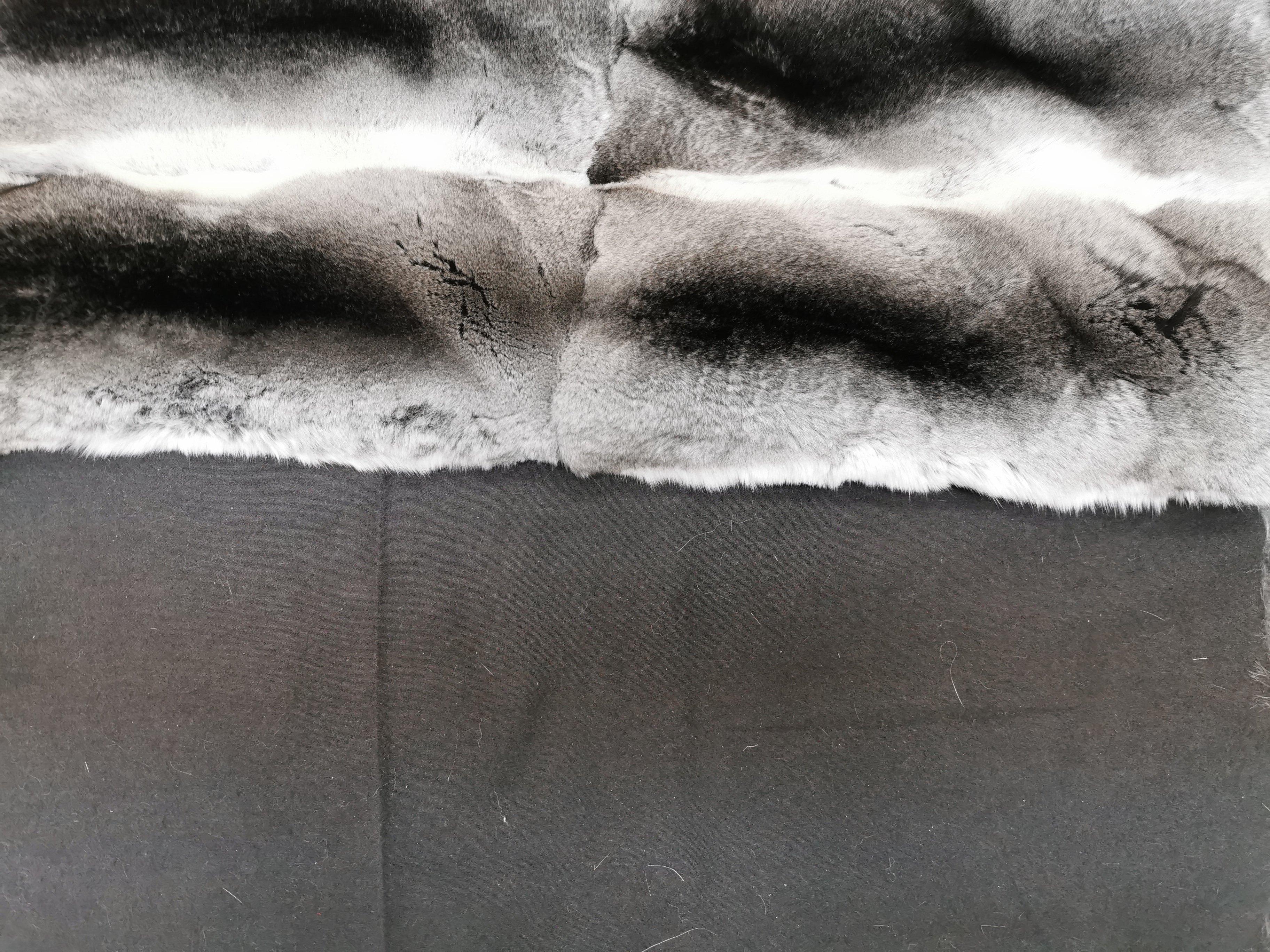 Brand New Natural European Chinchilla Fur and Cashmere Blanket (42