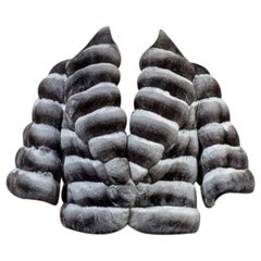 Manteau en fourrure de chinchilla neuf, taille M