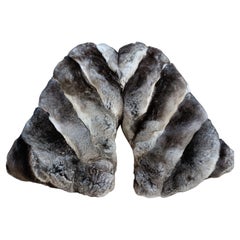 Brand New Chinchilla Fur Mittens with Sheared Beaver Lining