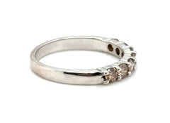 Nuevo anillo de boda de aniversario con diamantes de chocolate .65ct minado 14K blanco