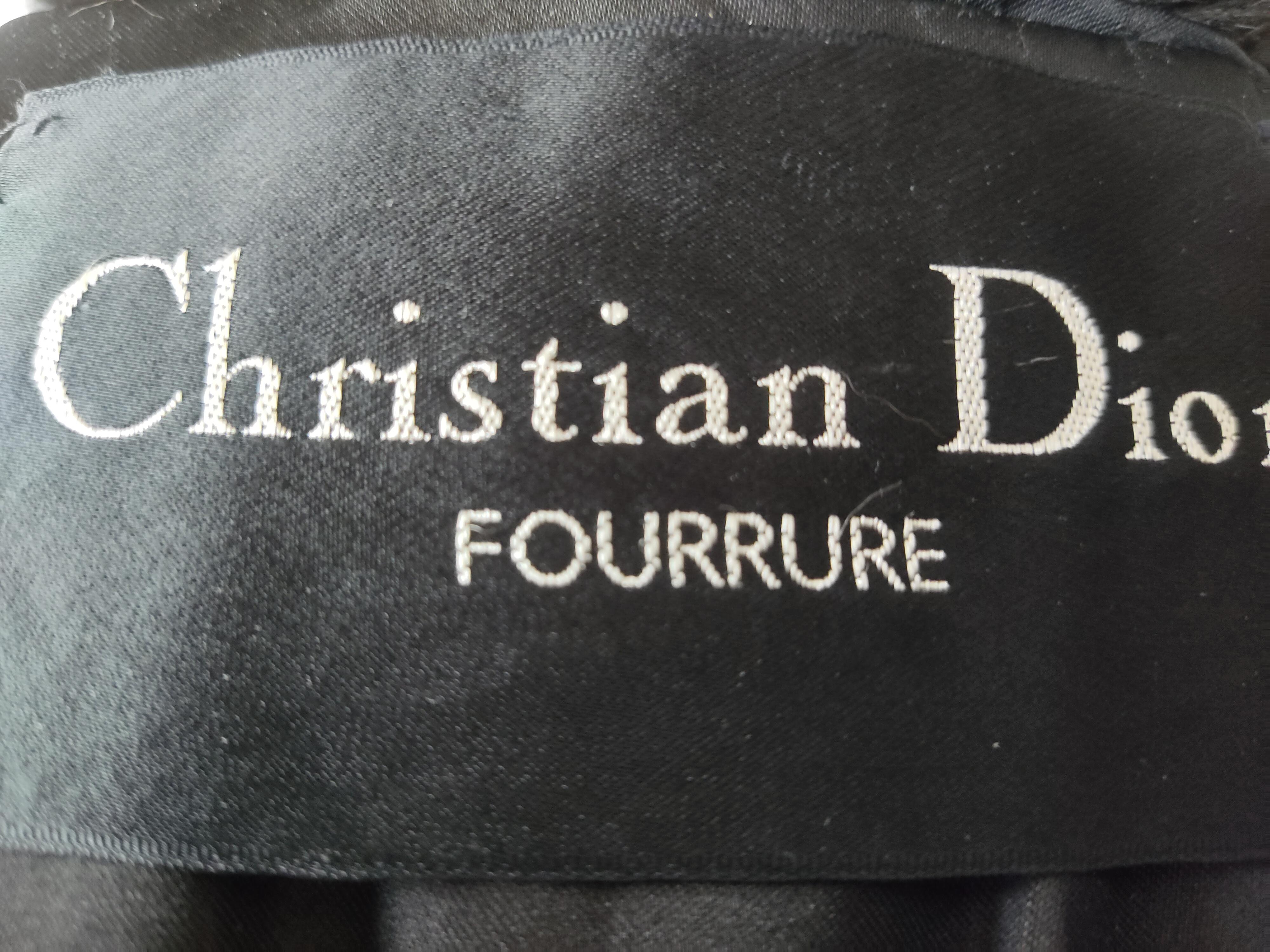 Brand New Christian Dior Black Mink Fur Swing Coat (Size 12-M) For Sale 5