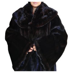Brand New Christian Dior Black Mink Fur Swing Coat (Size 24 2XL))