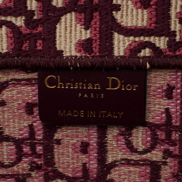 Brand New Christian Dior Book Tote bag GM in burgundy Monogram canvas ...