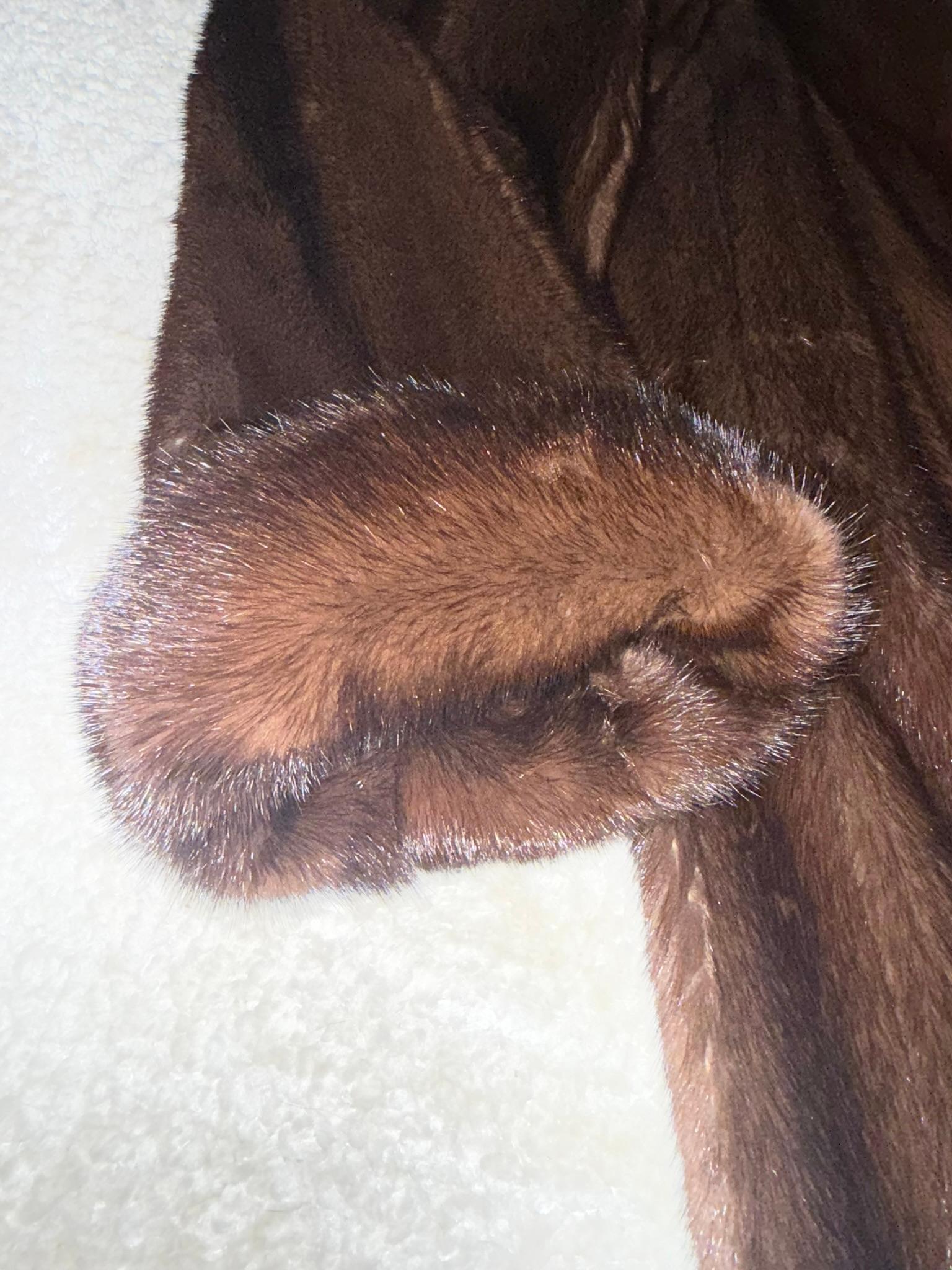 Nuevo abrigo de piel de visón Christian Dior talla 12 L en venta 12