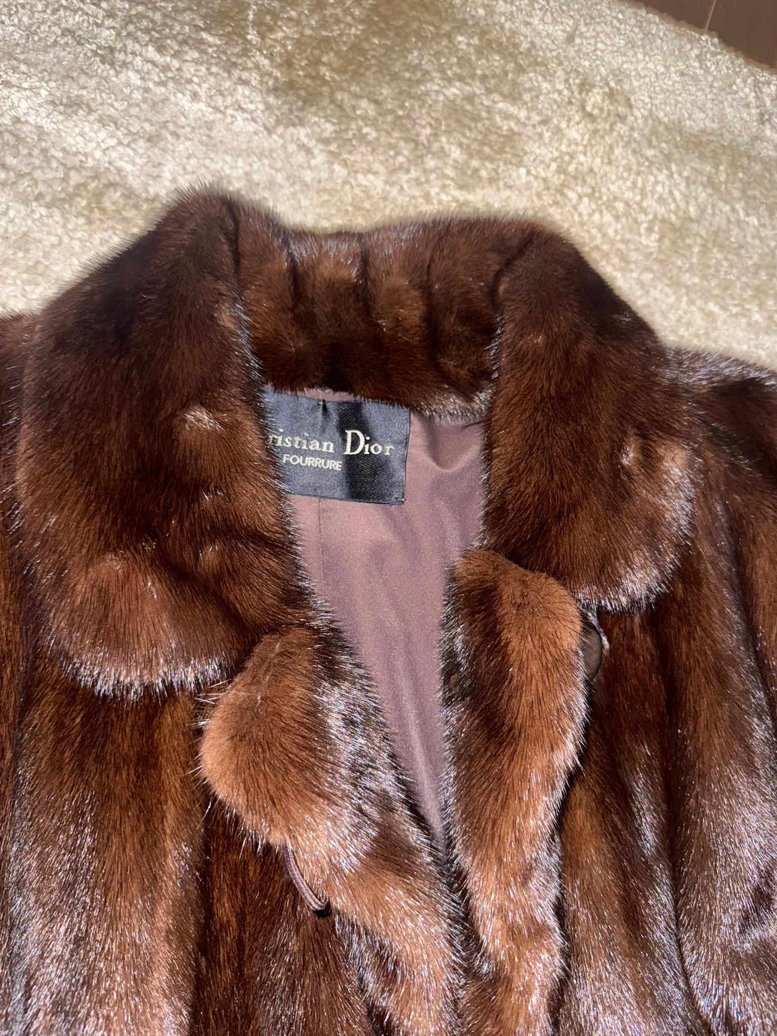 Nuevo abrigo de piel de visón Christian Dior talla 12 L en venta 13