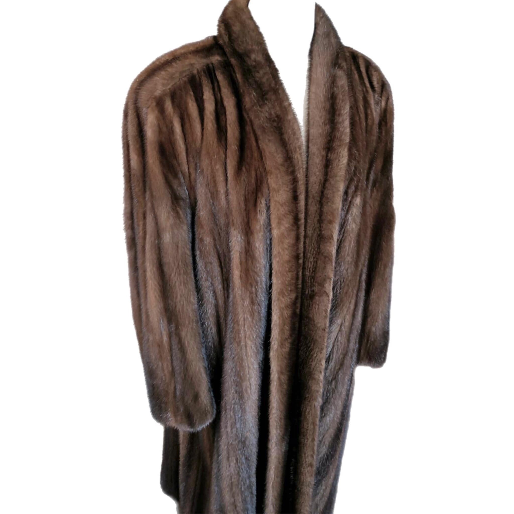 Christian Dior Demi Buff Mink Fur Swing Coat (Taglia 20 XL) in vendita 7
