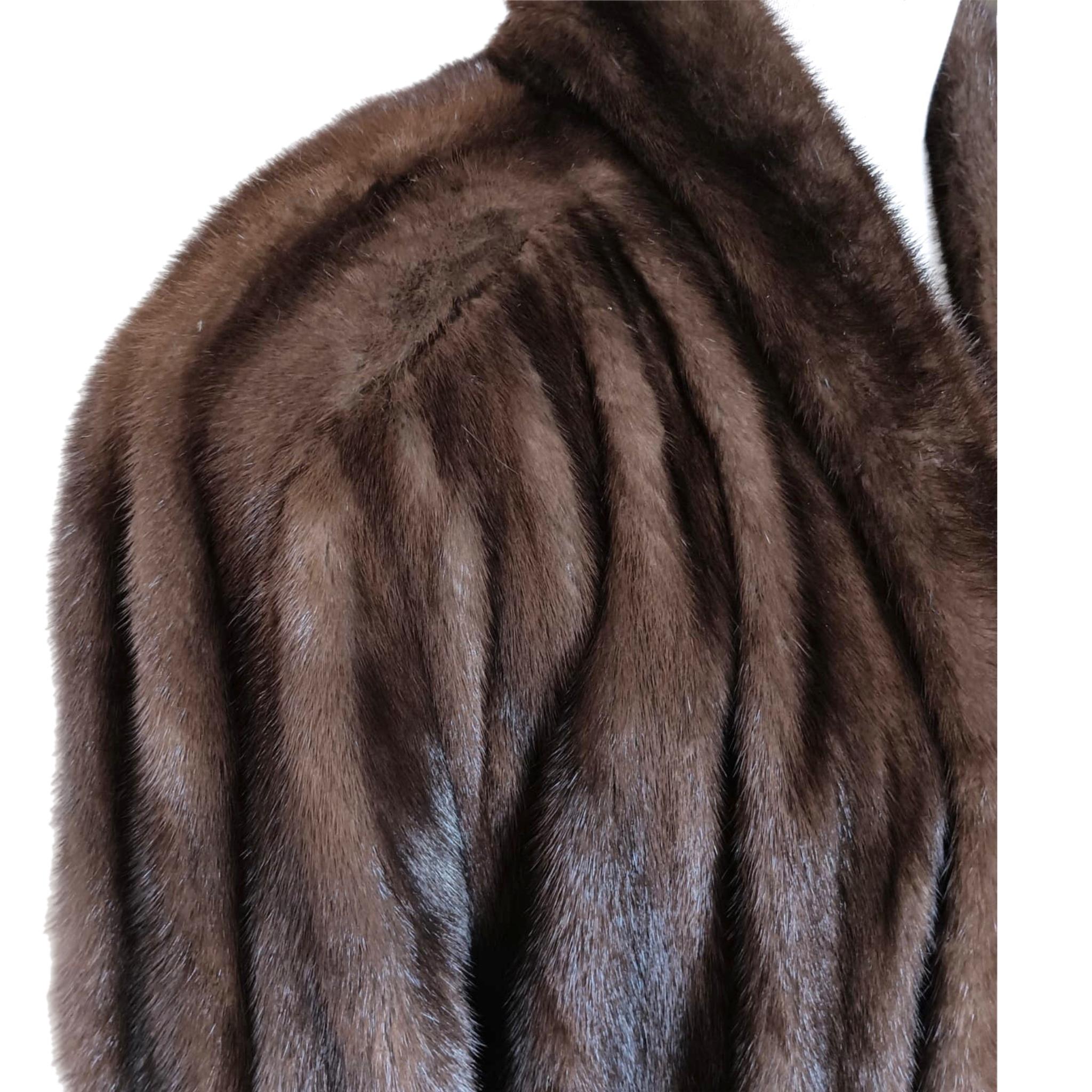 Christian Dior Demi Buff Mink Fur Swing Coat (Taglia 20 XL) in vendita 8