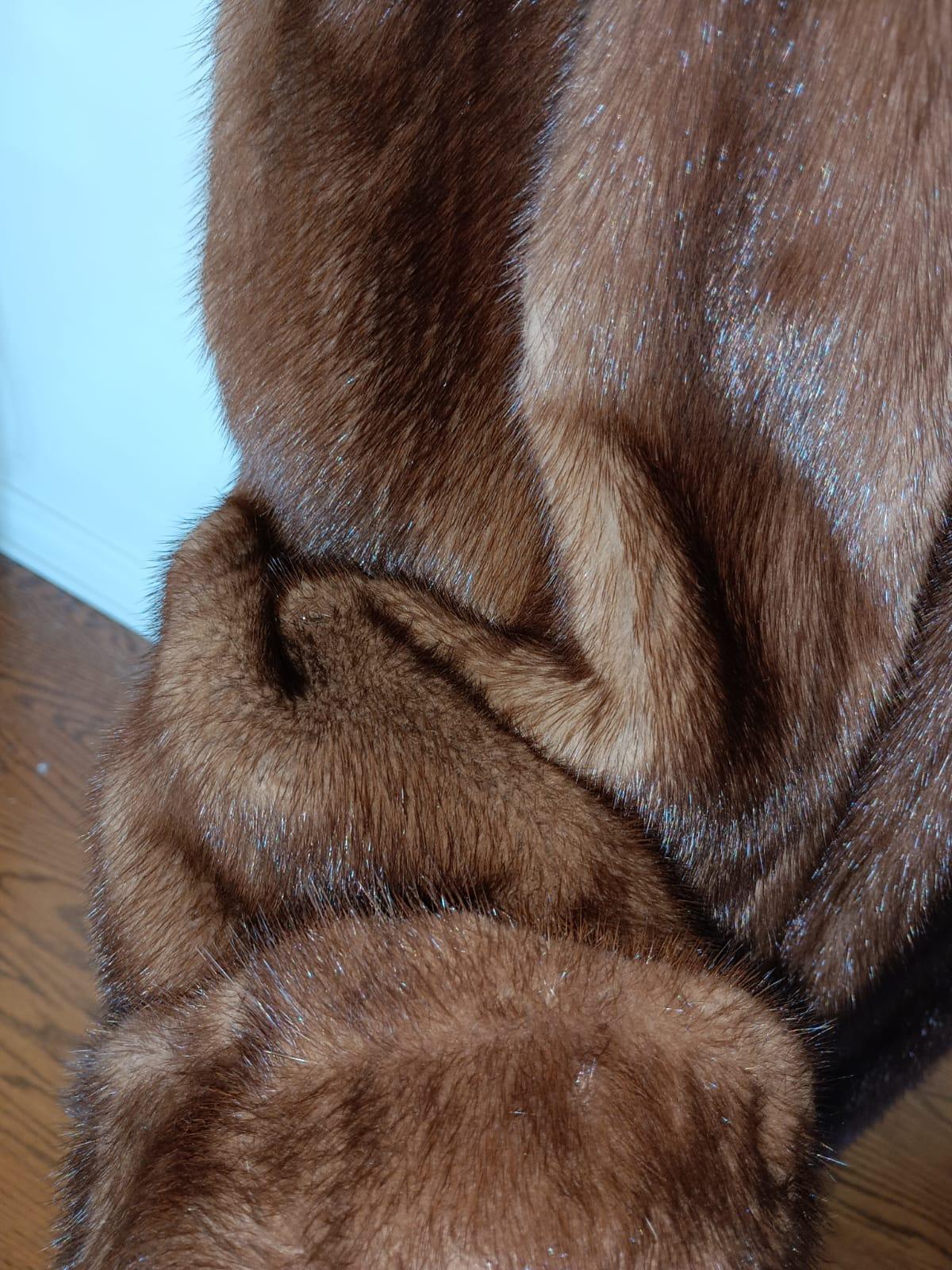 Christian Dior Demi Buff Mink Fur Swing Coat (Taglia 20 XL) in vendita 10