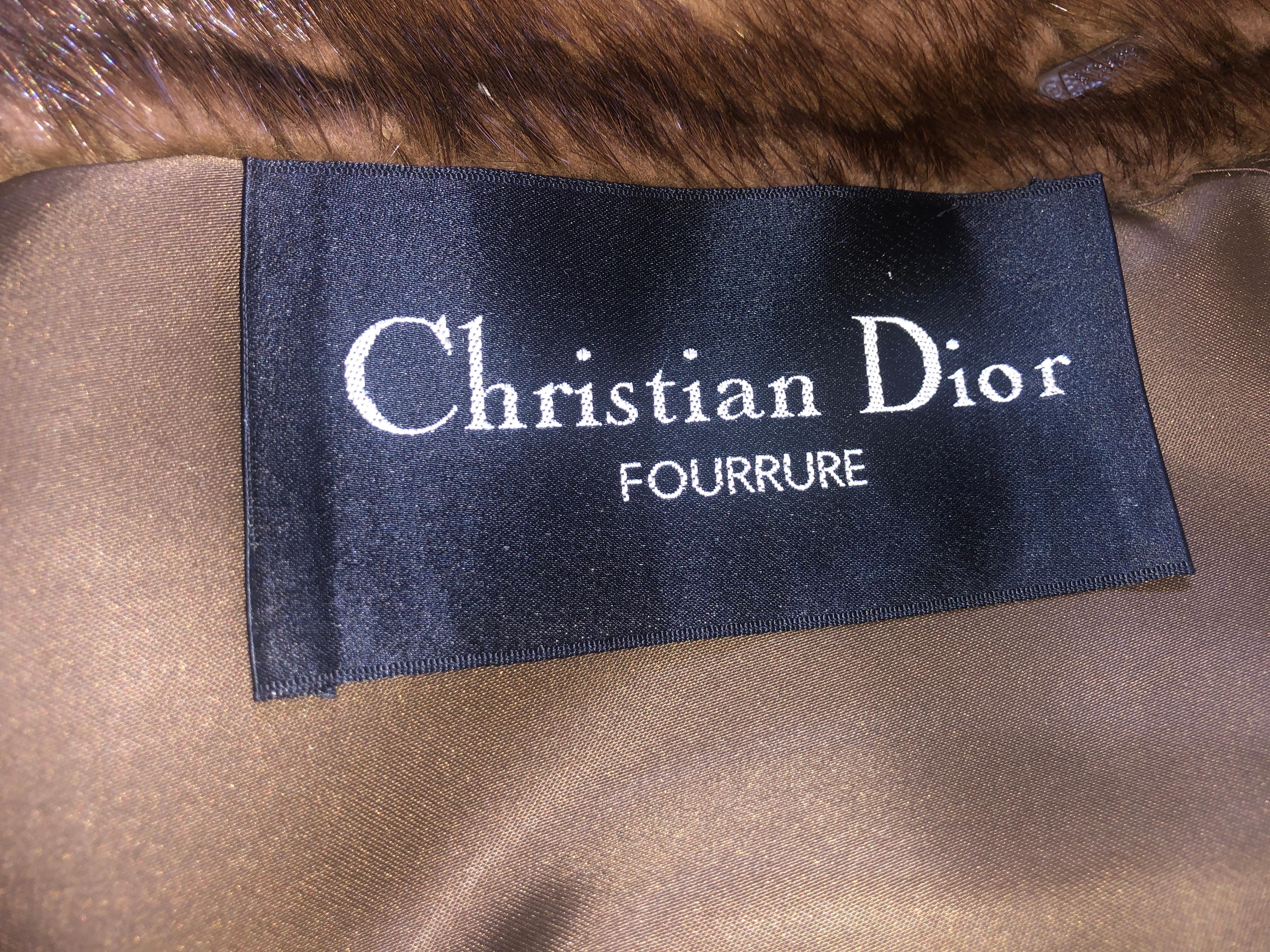 Christian Dior Demi Buff Mink Fur Swing Coat (Taglia 20 XL) in vendita 13