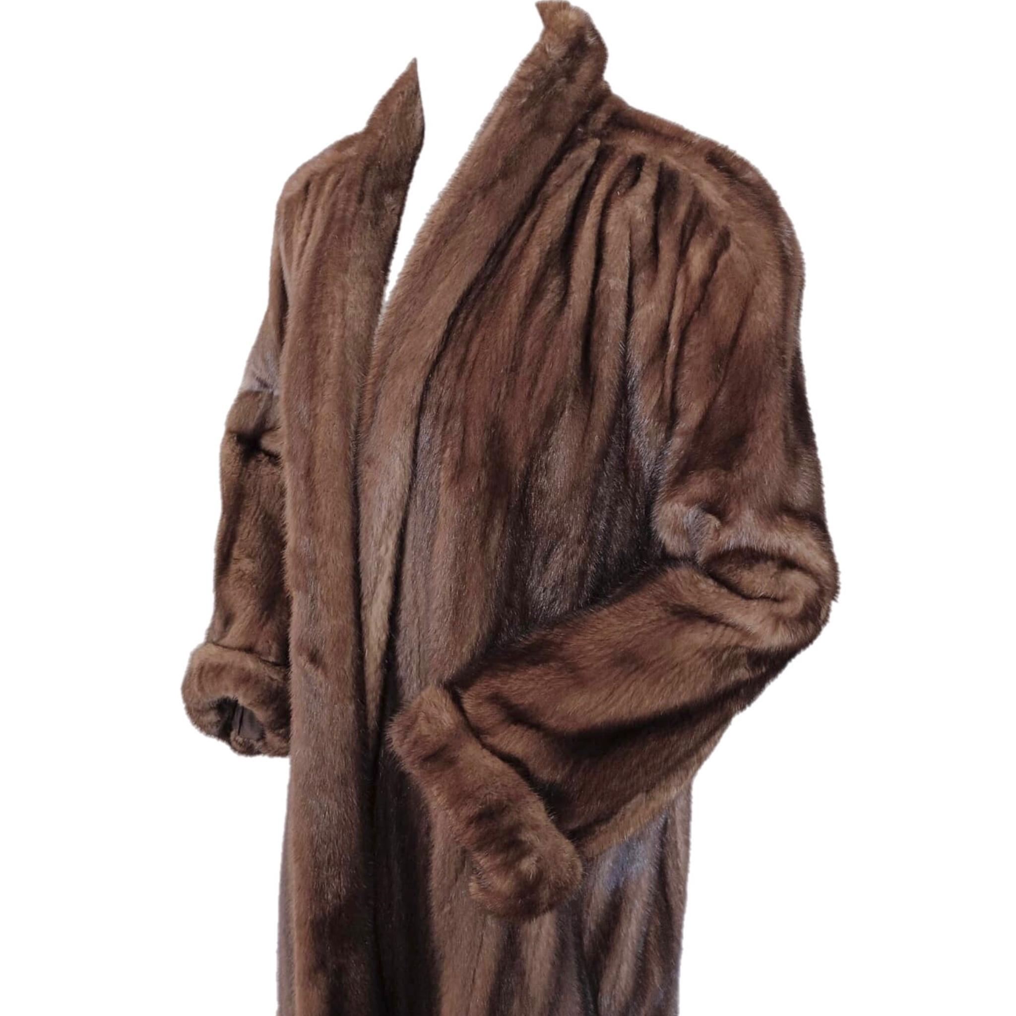 Christian Dior Demi Buff Mink Fur Swing Coat (Taglia 20 XL) in vendita 2