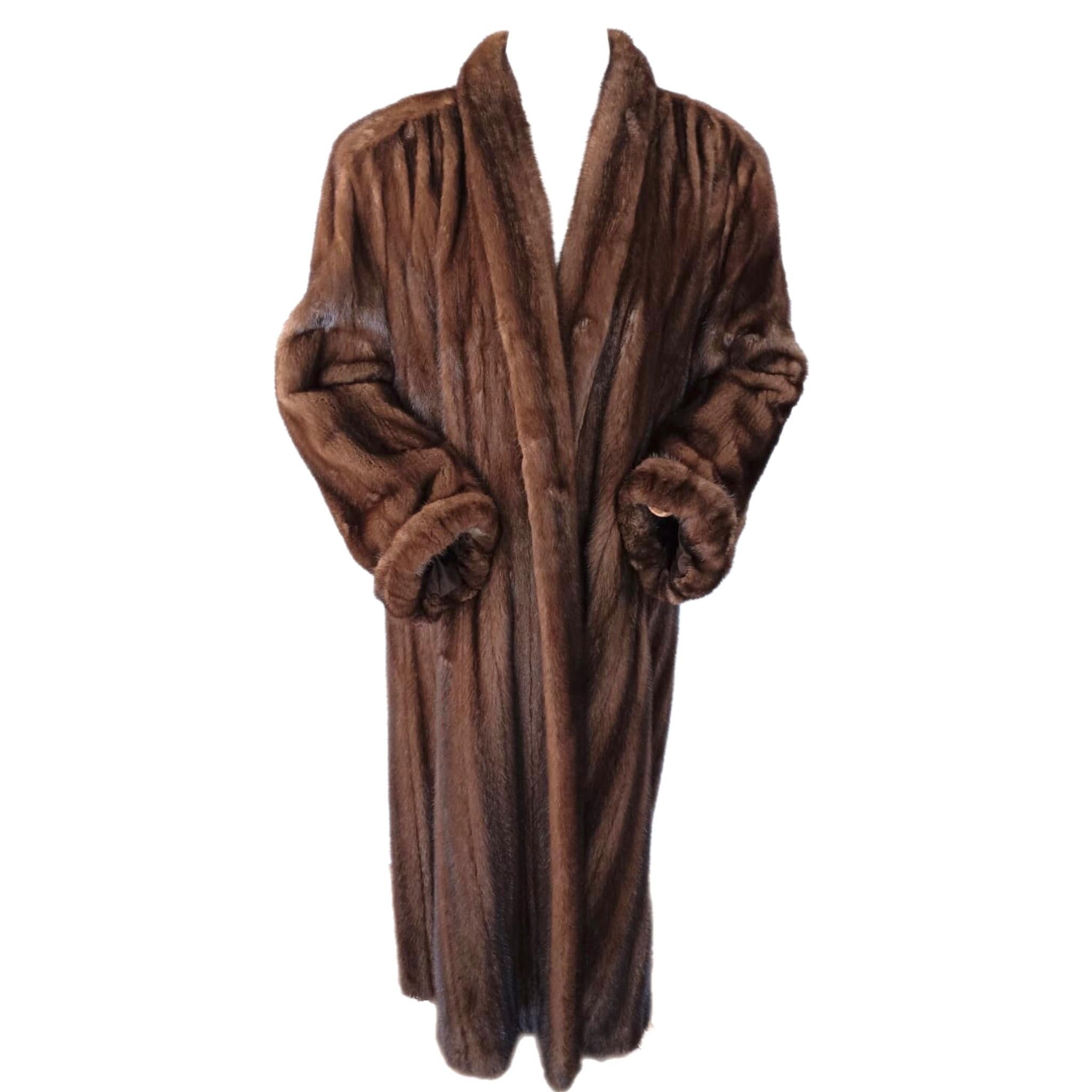 Christian Dior Demi Buff Mink Fur Swing Coat (Taglia 20 XL) in vendita 3
