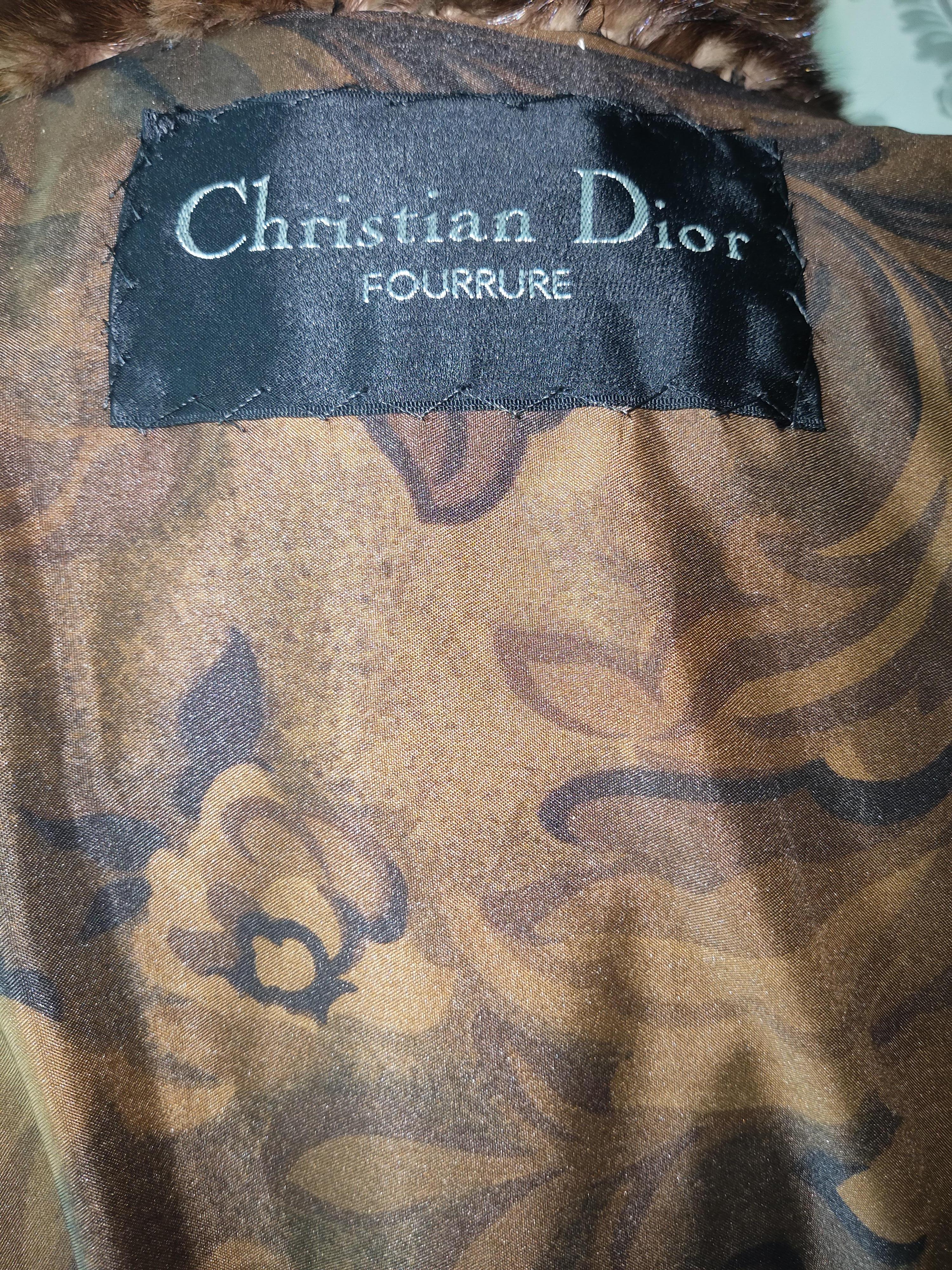 Manteau trapèze Christian Dior Demi Buff en fourrure de vison (taille 24 2XL) en vente 6