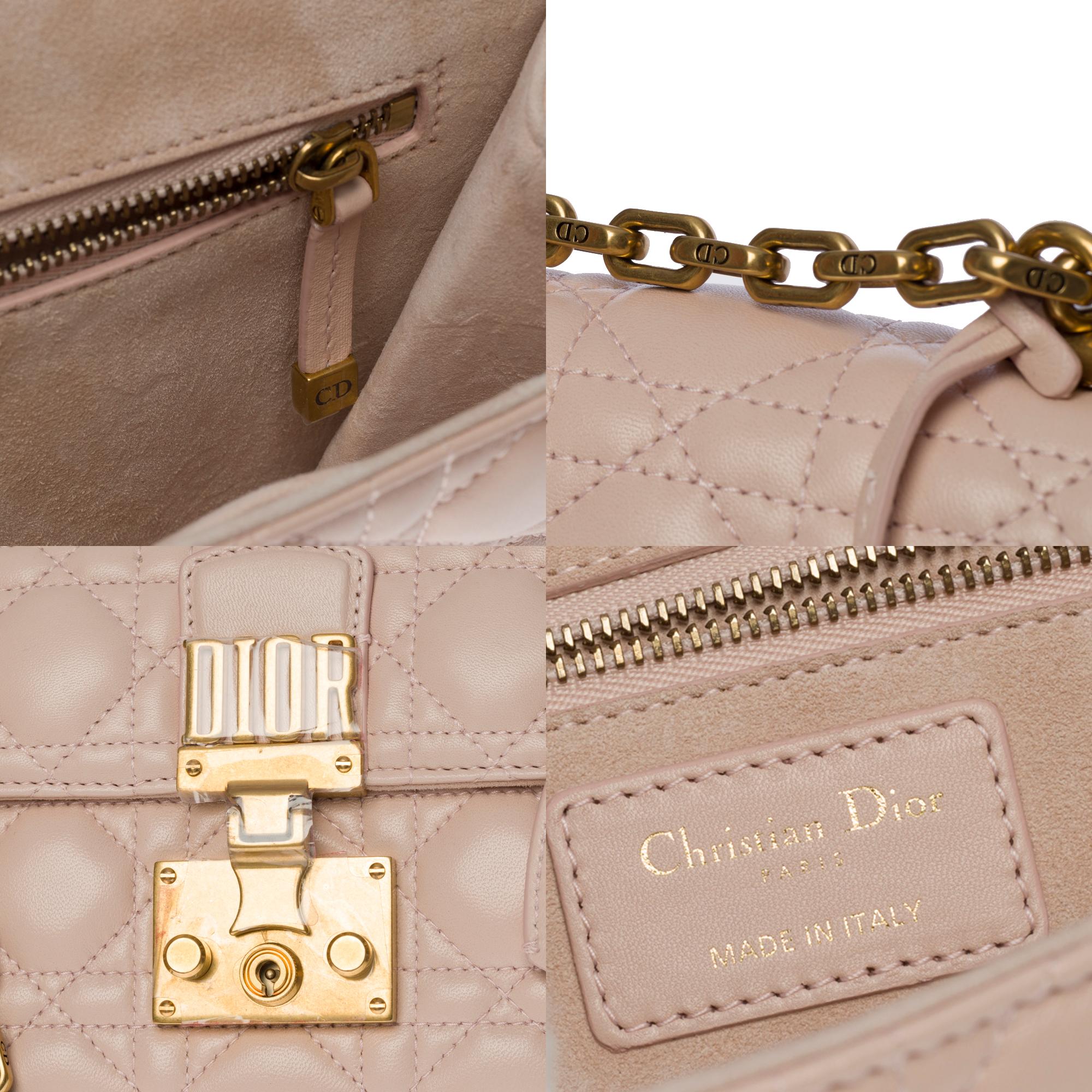 Beige Brand New /Christian Dior Dioraddict Shoulder bag in Pink cannage leather, GHW
