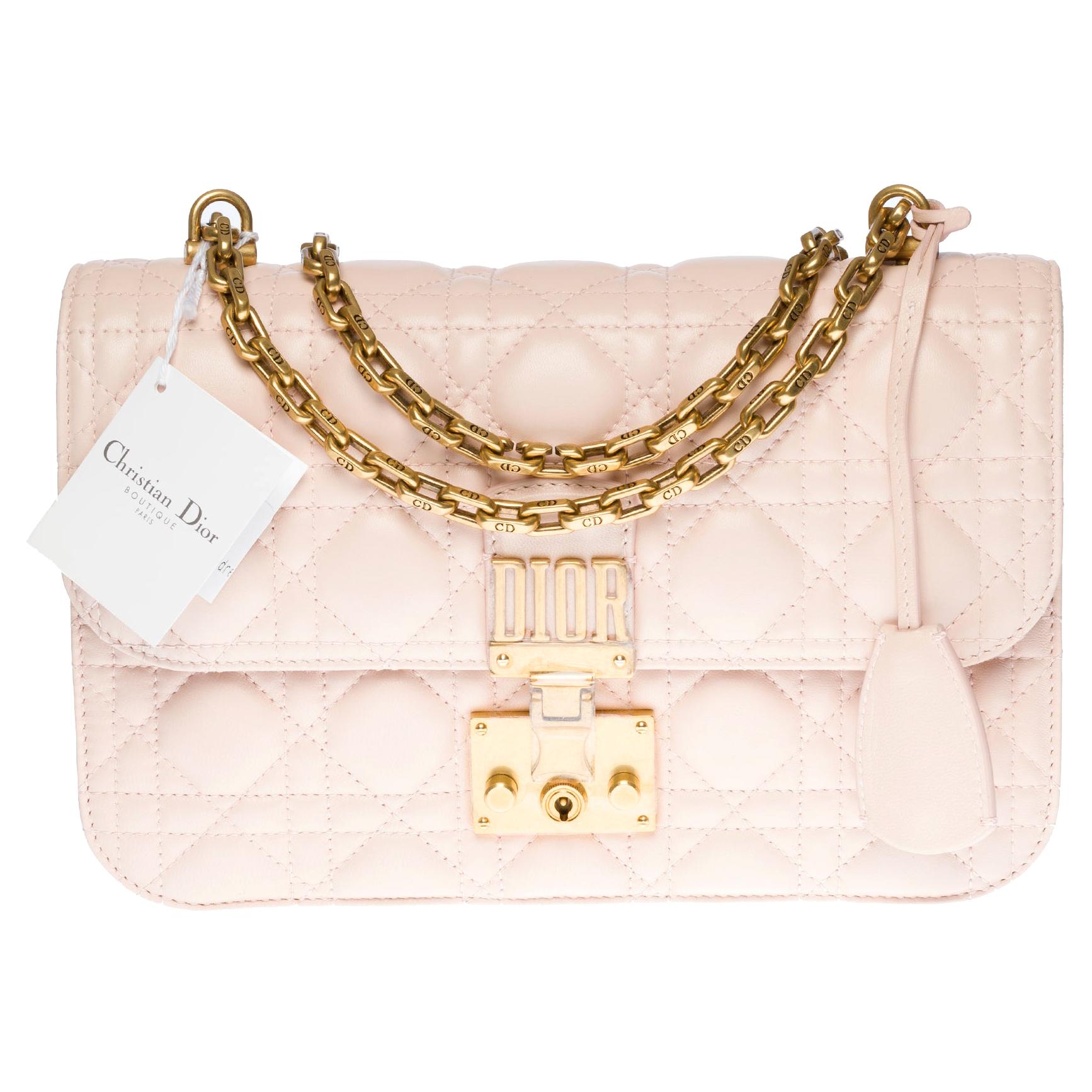 Brand New /Christian Dior Dioraddict Shoulder bag in Pink cannage leather,  GHW