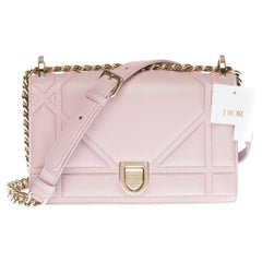 Brand New /Christian Dior Diorama Shoulder bag in Pink cannage leather, SHW