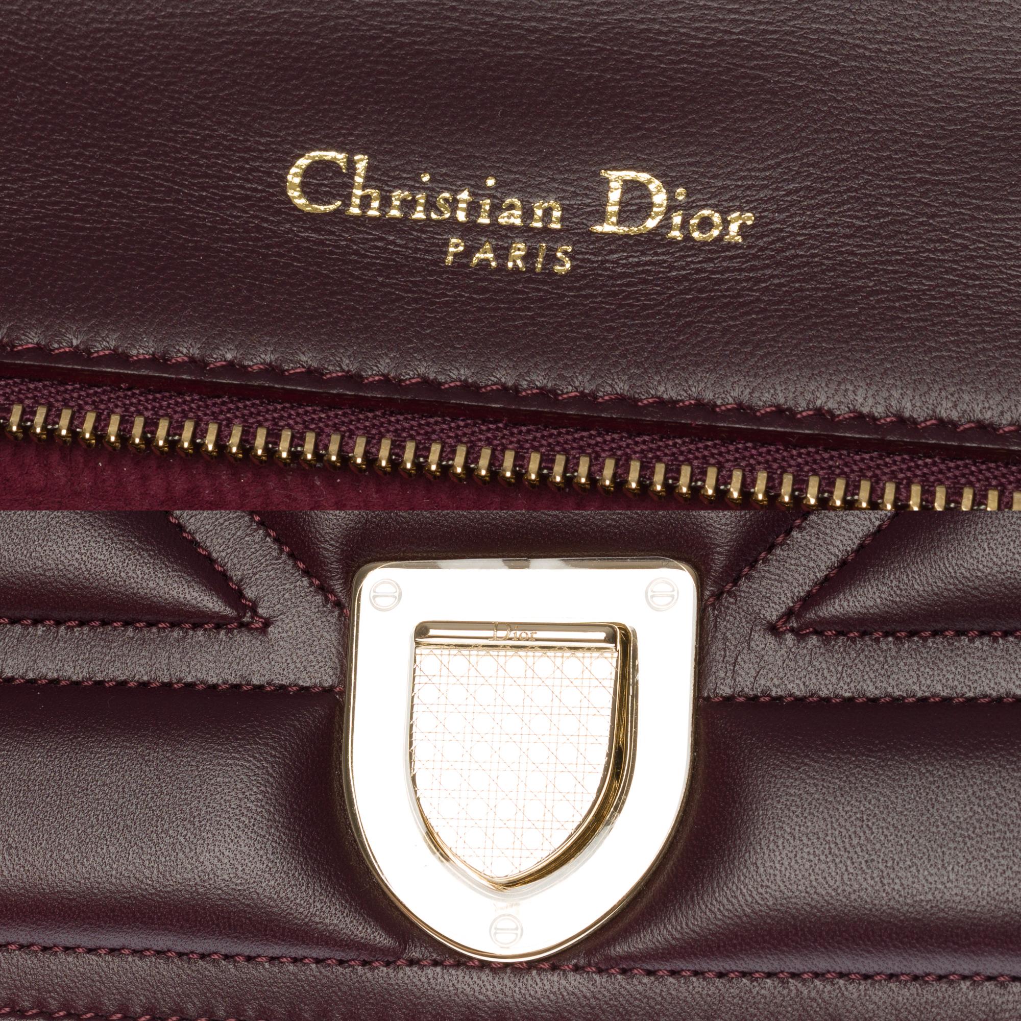 Women's Brand New /Christian Dior Diorama Shoulder bag in Purple cannage leather, SHW