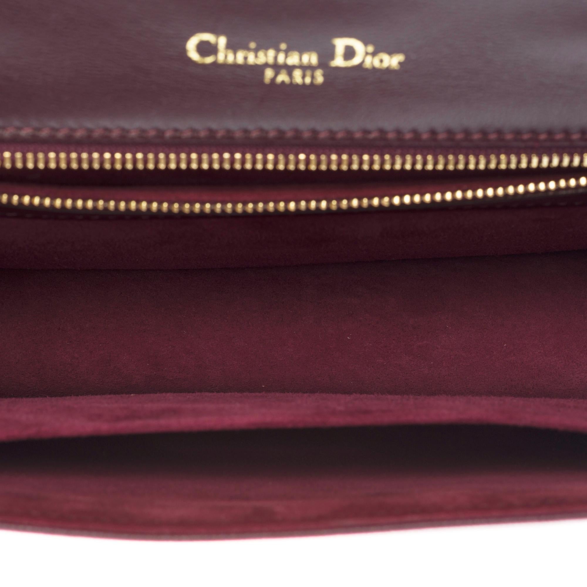 Brand New /Christian Dior Diorama Shoulder bag in Purple cannage leather, SHW 1
