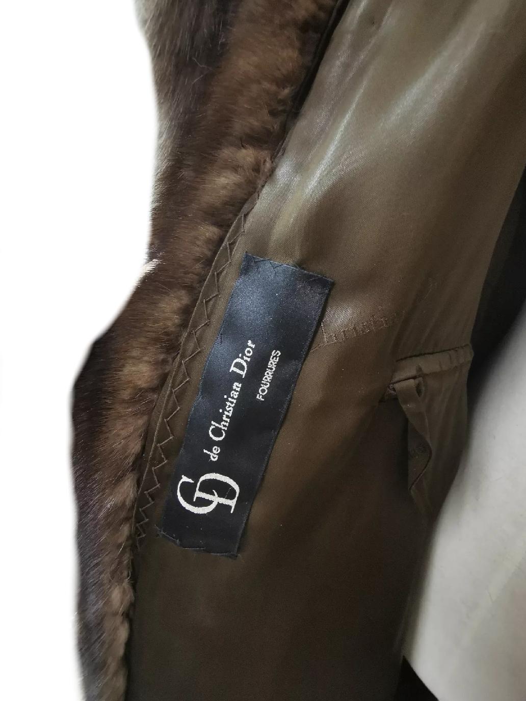 Christian dior mink fur coat size 18 For Sale 2