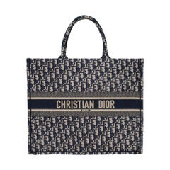 Brand New Christian Dior Book Tote bag GM in blue Monogram canvas