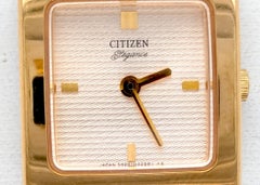 BRAND NEW Citizen Wrist Watch Stainless Steel Gold Plated Quartz MSRP $325