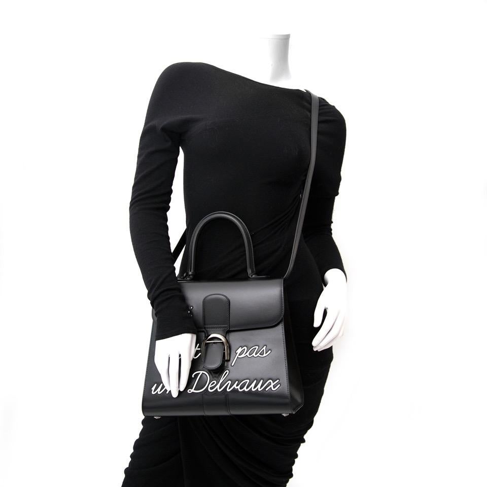 Black Brand New Delvaux  L'Humour Brillant MM 