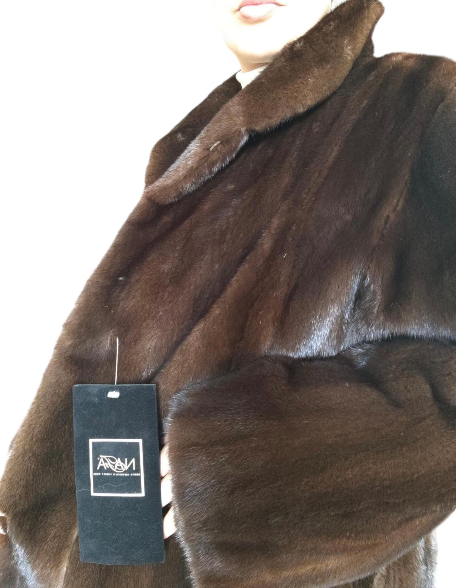 Brand new demi buff female mink fur coat size S 8 For Sale 7