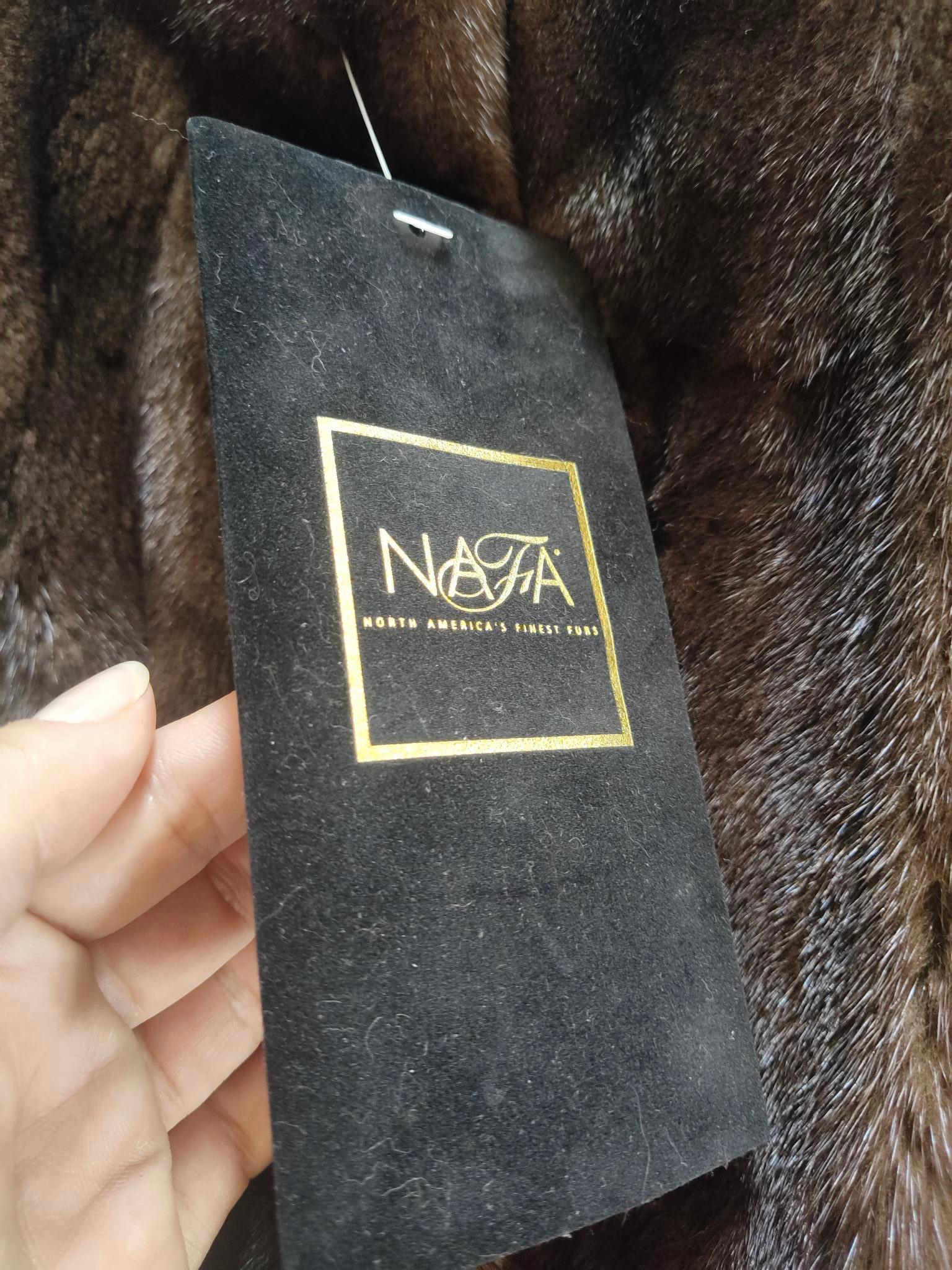 Brand new demi buff female mink fur coat size S 8 For Sale 9