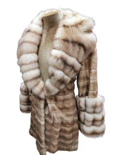 Brand New Dennis Basso Ermine Sable Fur Coat (Size 6-8/S)