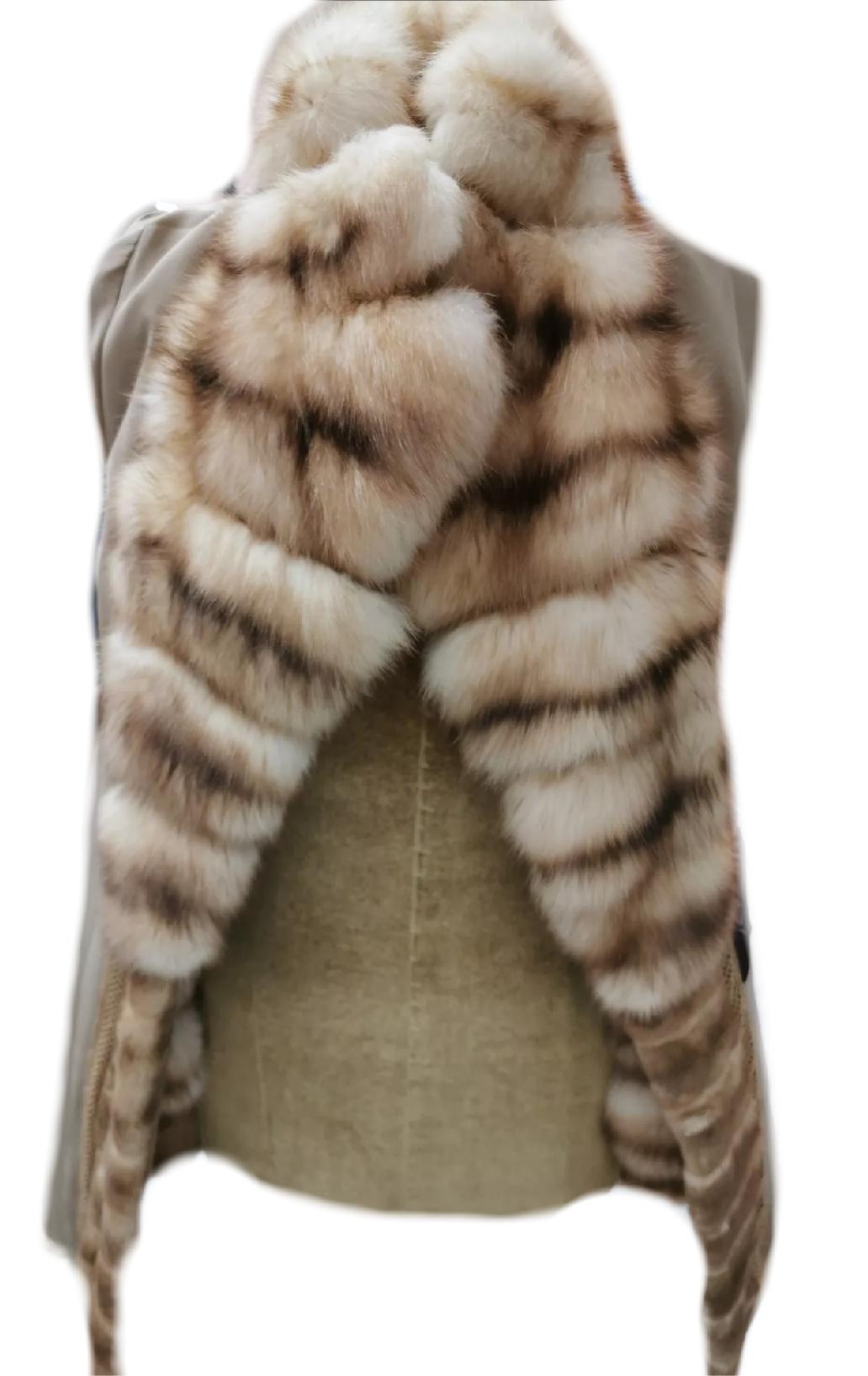 Women's Brand New Dennis Basso Ermine Sable Fur Coat (Size 6-8/S) For Sale