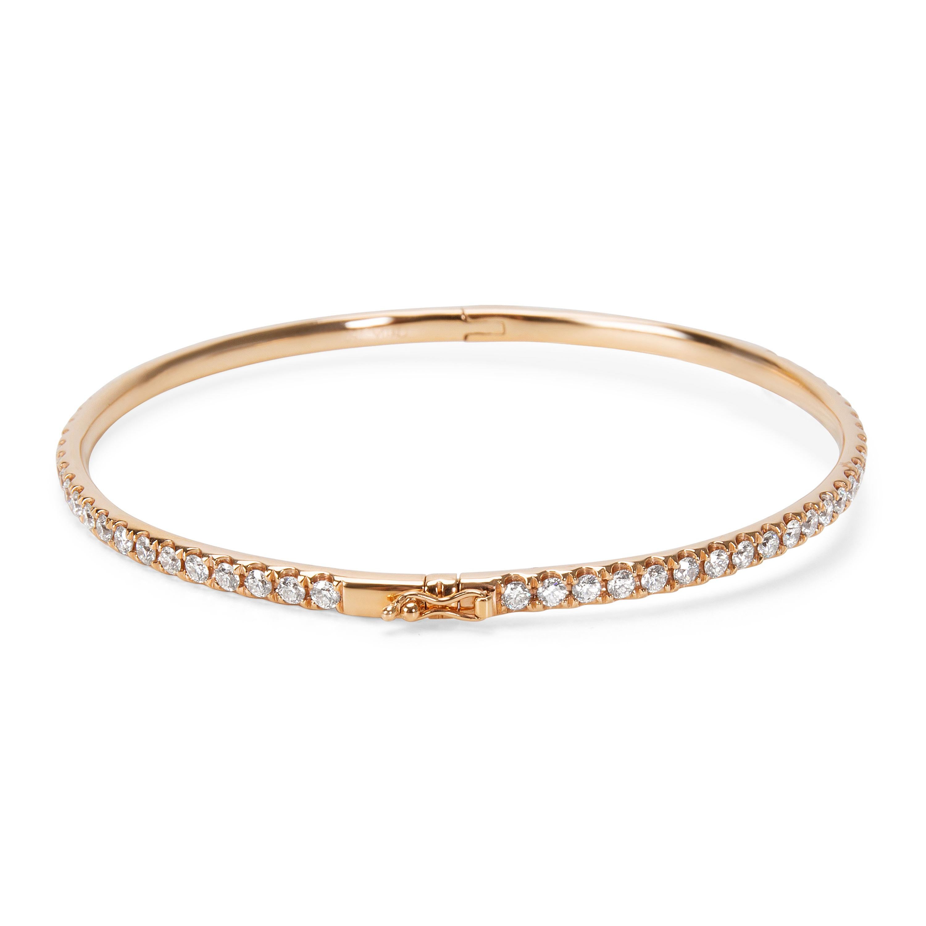 Brand New Diamond Bangle in 18 Karat Rose Gold '3.12 Carat' In New Condition In New York, NY