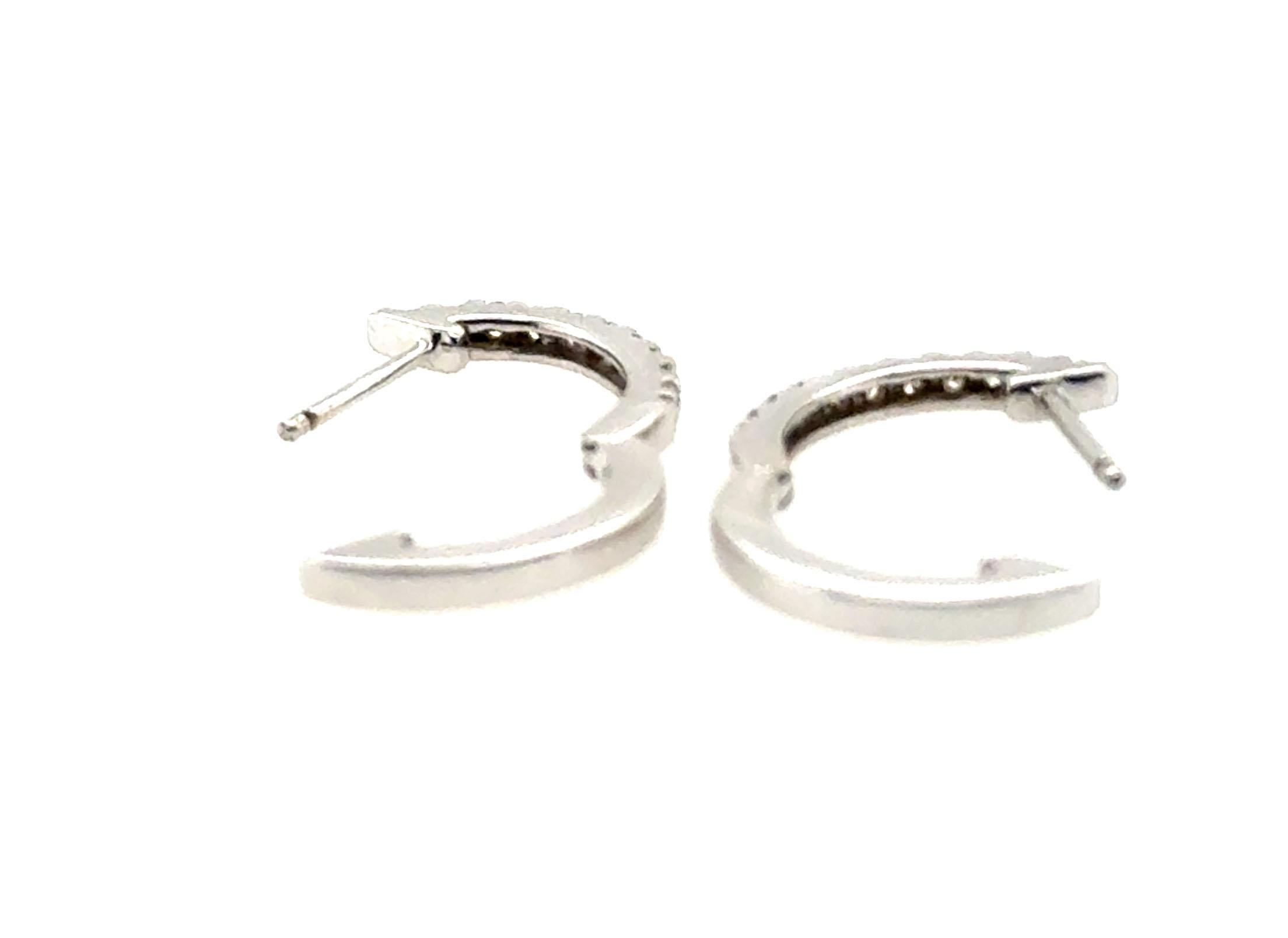 Brand Neu Diamant Huggie Creolen Ohrringe Mined RBC .15ct 14K Weißgold für Damen oder Herren