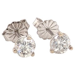 Nuovissimi orecchini con diamante Mined 1ct Round Brilliante Cut 14K Pushback