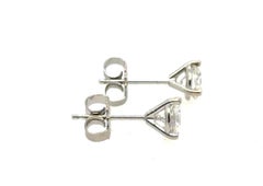Brand New Diamond Stud Earrings Mined .85ct F SI 14K White Gold Pushback