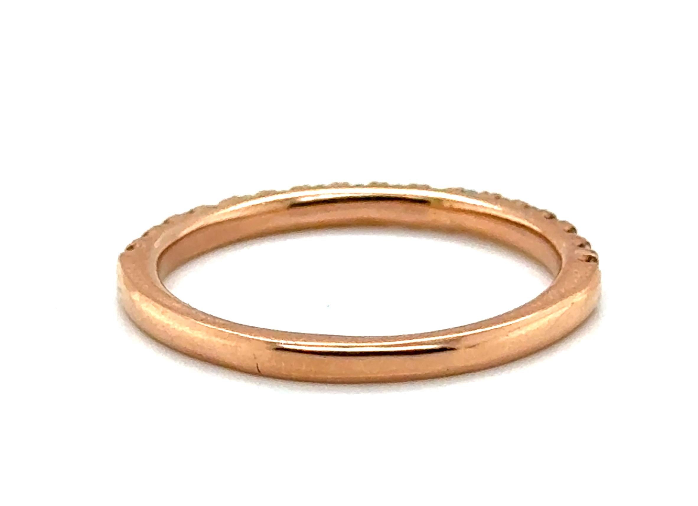 Brand New Diamond Wedding Ring Anniversary Band .25ct Mined 14K Rose Gold Damen im Angebot