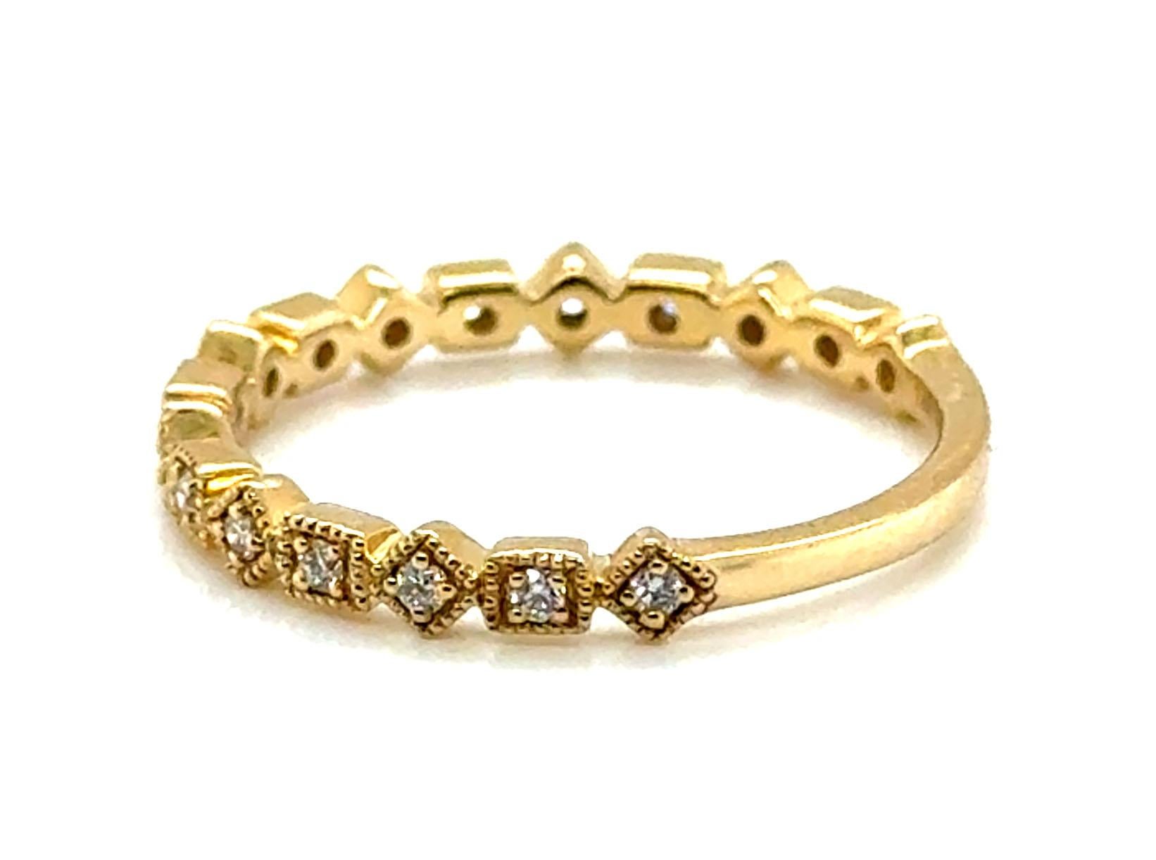 Brand New Diamond Wedding Ring Anniversary Band Mined D-F VS 14K Yellow Gold In New Condition For Sale In Dearborn, MI