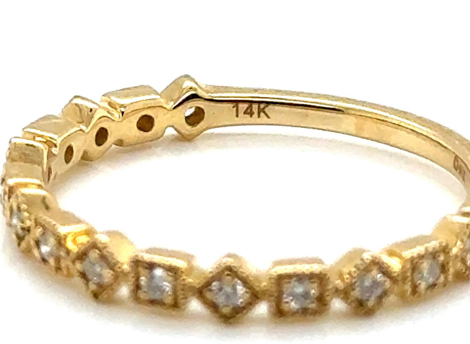 Women's Brand New Diamond Wedding Ring Anniversary Band Mined D-F VS 14K Yellow Gold For Sale