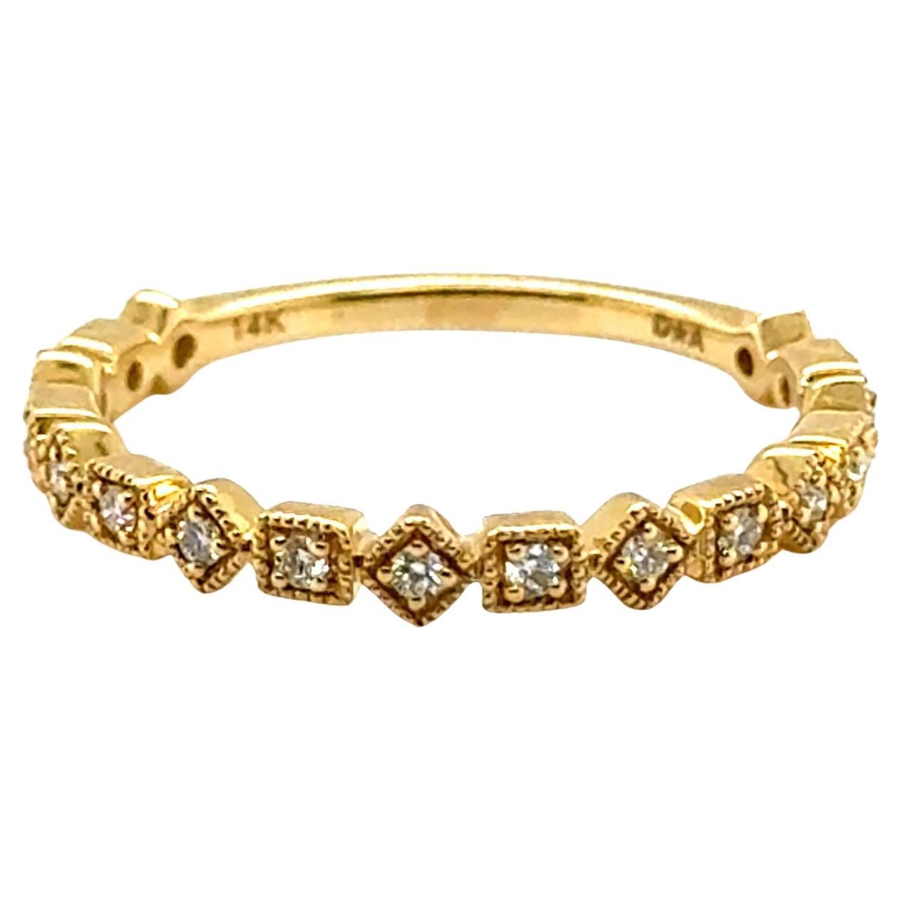 Brand New Diamond Wedding Ring Anniversary Band Mined D-F VS 14K Yellow Gold