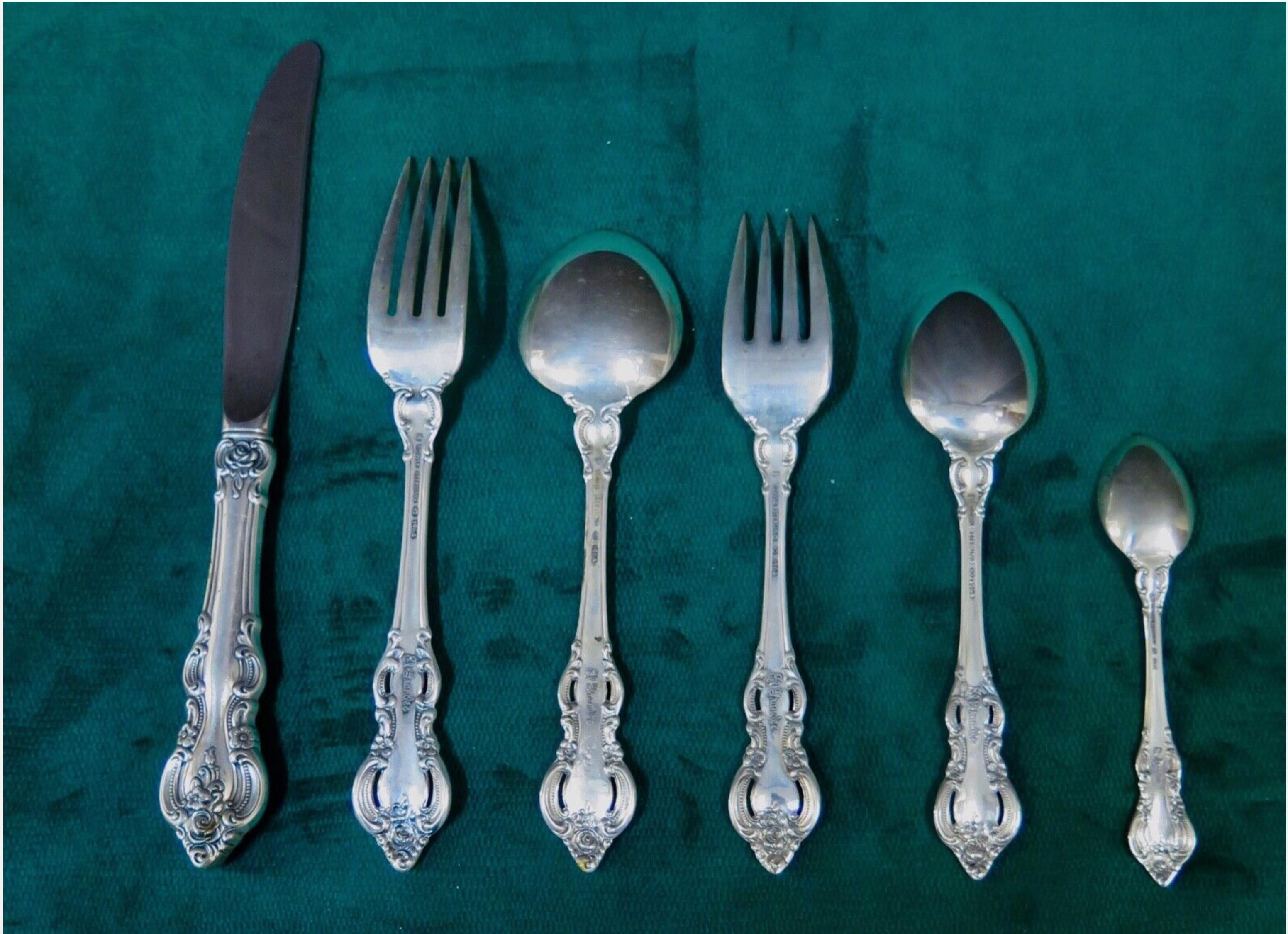 Nuovo di zecca El Grandee, servizio di posate in argento per dodici persone, di Towle In condizioni ottime in vendita a Bronx, NY