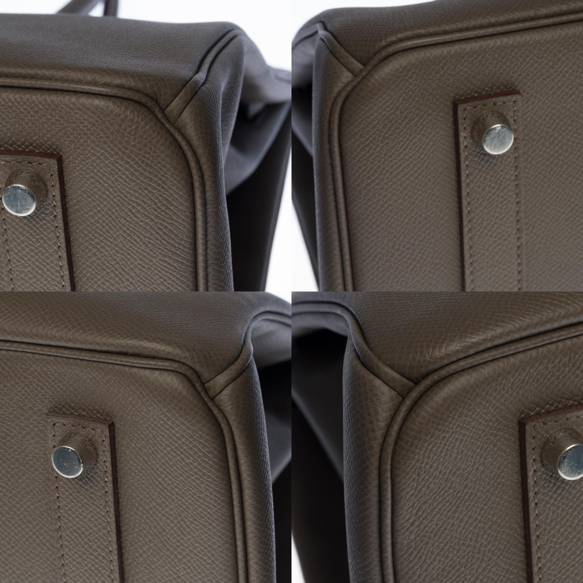 Brand New -Full set-Hermès Birkin 35 handbag in Etain Epsom leather, SHW 3