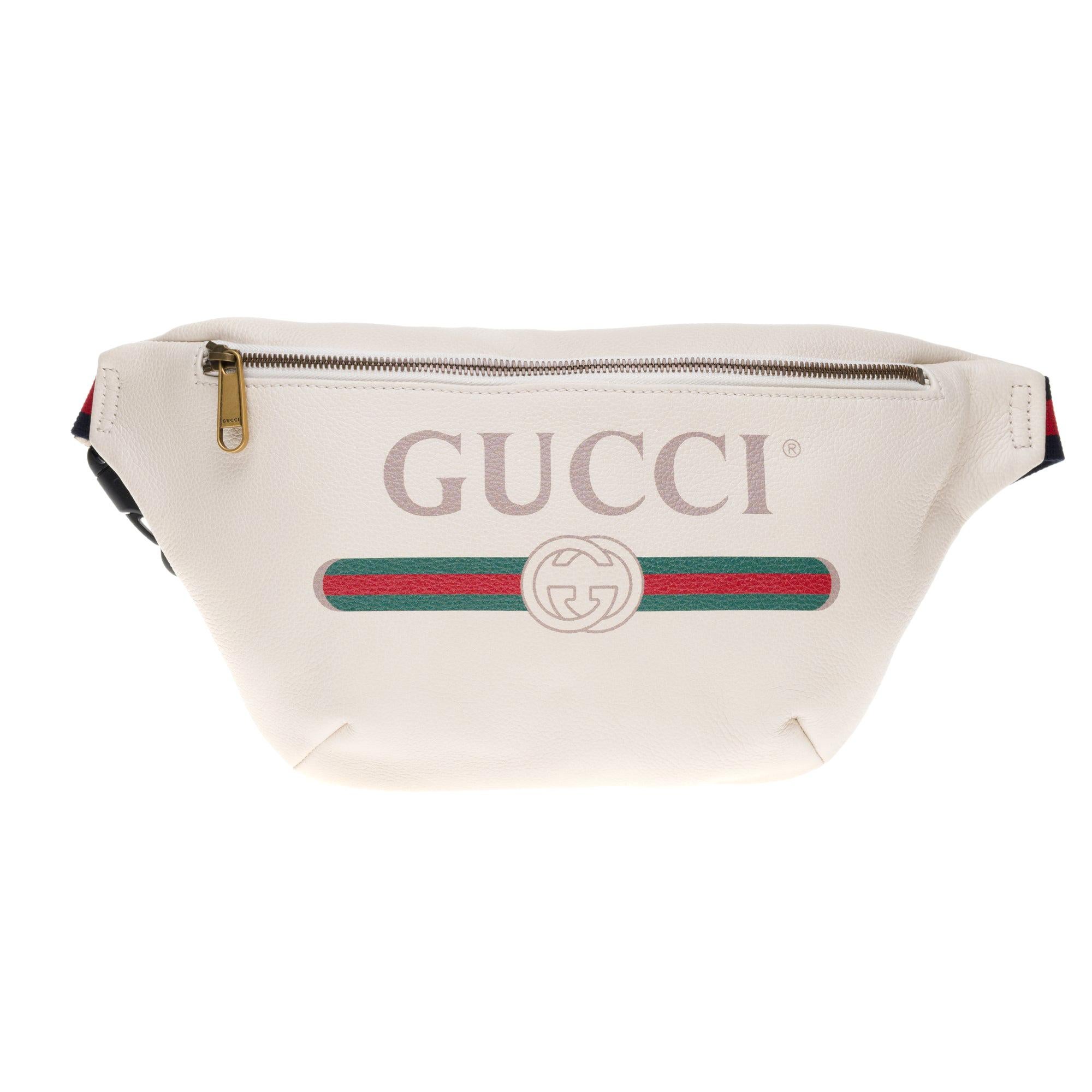 Brand New Gucci Belt Bag GM ( biggest version) in white leather at 1stDibs