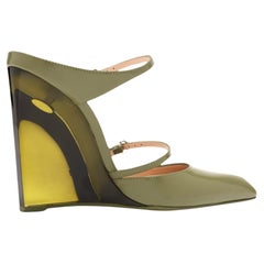 Brand New Gucci Christy 110 Wedge Mules Size IT 39